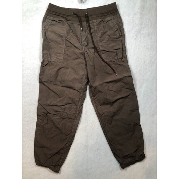 James Perse Mixed Media Pants WPR1835 Taupe Brown Drawstring Joggers Women's 2 - Picture 3 of 11